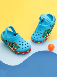 Yellow Bee Boys Dinosaurs Printed Clogs Sandals