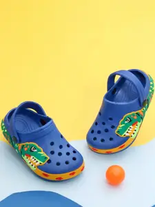 Yellow Bee Boys Printed Comfortable Dinosaurs Rubber Clogs