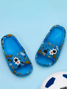 Yellow Bee Boys Graphic Printed Rubber Sliders