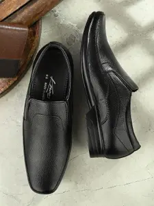 knoos Men Textured Formal Slip-On Shoes