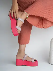 Shoetopia Girls Embellished Block Heels