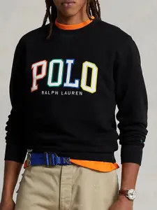 Polo Ralph Lauren Brand Logo Printed Cotton Pullover Sweatshirt