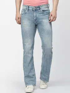 FEVER Men Bootcut Mid-Rise Heavy Fade Pure Cotton Jeans