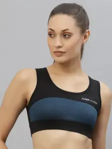 JUMP USA Colourblocked Non-Wired Non-Padded Rapid-Dry Sports Bra
