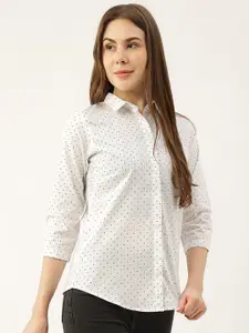 Hancock Polka Dots Printed Pure Cotton Casual Shirt