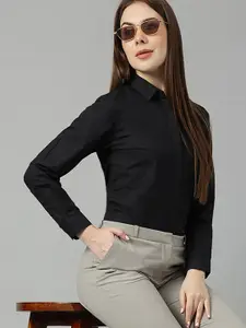 Hancock Spread Collar Cotton Slim Fit Formal Shirt