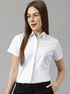 Hancock Women Sharp Slim Fit Pure Cotton Formal Shirt
