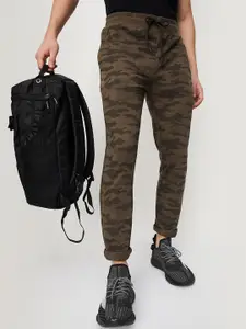 max Men Mid-Rise Camouflage Printed Track Pants