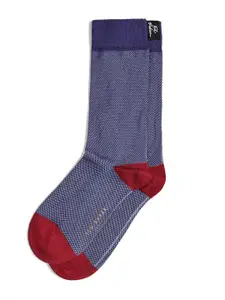 Ted Baker Men Colourblocked Cotton Calf-Length Socks