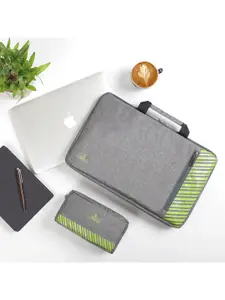 THE CLOWNFISH Solid Laptop Sleeve With Pouch