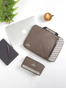 THE CLOWNFISH Solid Laptop Sleeve With Pouch