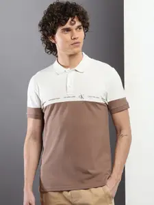 Calvin Klein Jeans Colourblocked Polo Collar Slim Fit T-shirt