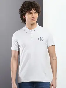 Calvin Klein Jeans Typography Printed Polo Collar Slim Fit T-shirt