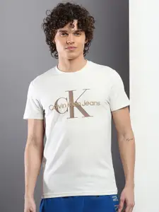 Calvin Klein Jeans Brand Printed Round Neck Cotton Slim Fit T-shirt
