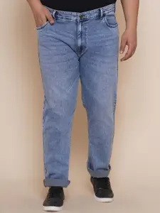 John Pride Men Plus Size Mid-Rise Heavy Fade Stretchable Jeans