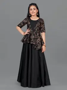 FASHION DREAM Girls Ethnic Maxi Dress With Shrug