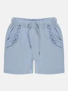 KiddoPanti Girls Pure Cotton Mid-Rise Shorts