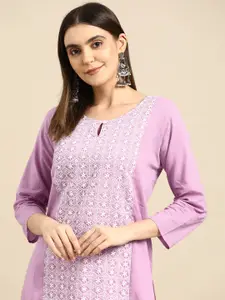 Anouk Floral Embroidered Thread Work Kurta