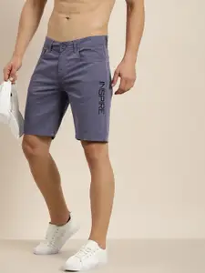 Moda Rapido Men Typography Printed Slim Fit Mid-rise Shorts
