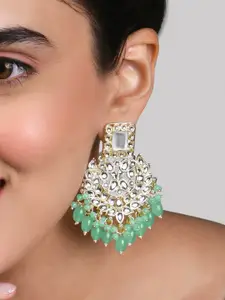 Fida Gold-Plated Crescent Shaped Drop Earrings