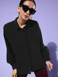 The Roadster Life Co. Drop Shoulder Solid Oversized Casual Shirt