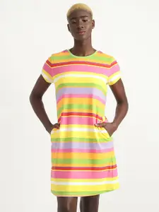 United Colors of Benetton Striped Cotton T-shirt Dress