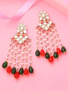 Estele Gold-Plated Floral Drop Earrings