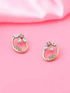 Estele Gold-Plated Floral Studs Earrings