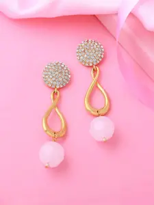 Estele Gold-Plated Contemporary Drop Earrings