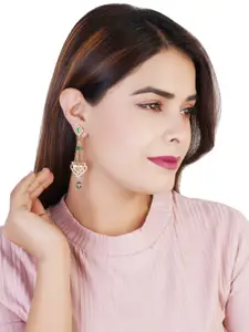 Estele Gold-Plated Teardrop Shaped Drop Earrings