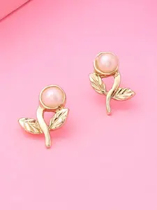 Estele Gold-Plated Contemporary Studs Earrings