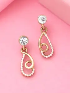 Estele Gold-Plated Contemporary Drop Earrings