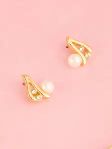 Estele Gold-Plated Contemporary Studs Earrings