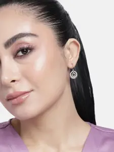 Estele Gold-Plated Circular Drop Earrings