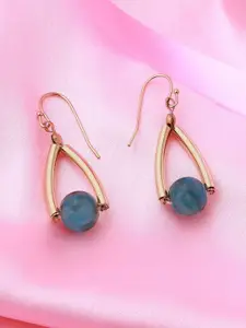 Estele Gold Plated Contemporary Drop Earrings