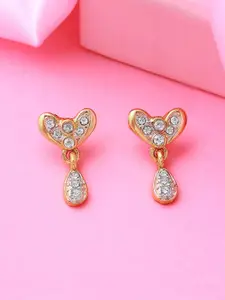 Estele Gold Plated Contemporary Drop Earrings