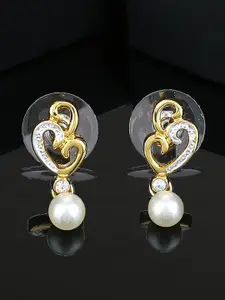 Estele Gold-Plated Contemporary Drop Earrings