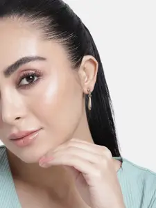 Estele Gold-Plated Contemporary Drop Earrings