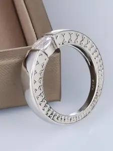 Peora Silver-Plated AD-Studded Finger Ring
