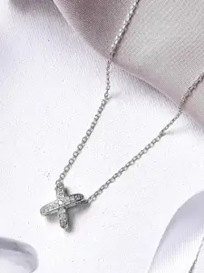 Peora Silver-Plated Antique Pendant With Chain