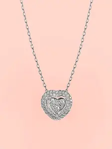 Peora Silver-Plated Pendant With Chain