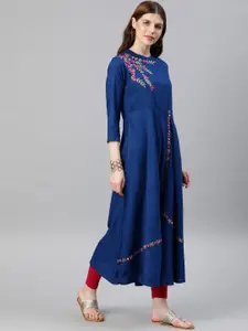 YASH GALLERY Floral Embroidered Kurta