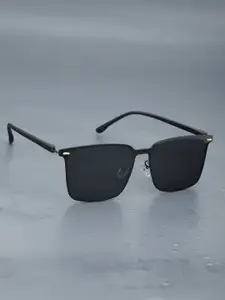 Carlton London Black Polarised and UV Protected Lens Wayfarer Sunglasses CLSM144