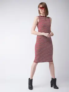 Miss Chase Striped Bodycon Dress