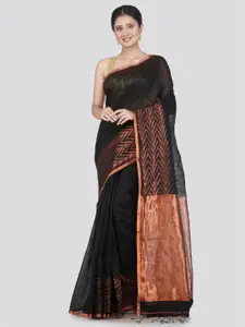 PinkLoom Woven Design Zari Saree