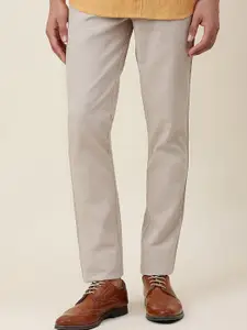 Fabindia Men Mid-Rise Cotton Trousers