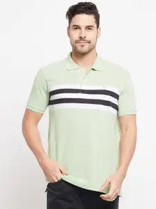Duke Striped Polo Collar Cotton Slim Fit T-shirt