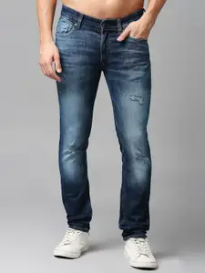 SPYKAR Men Cotton Mildly Distressed Heavy Fade Stretchable Jeans