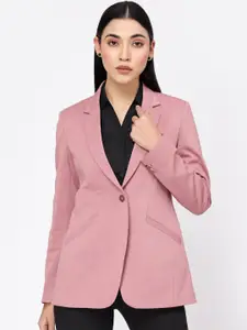 KLOTTHE Self Design Single-Breasted Notched Lapel Collar Acrylic Formal Blazers