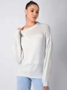 FabAlley Ribbed Acrylic Pullover